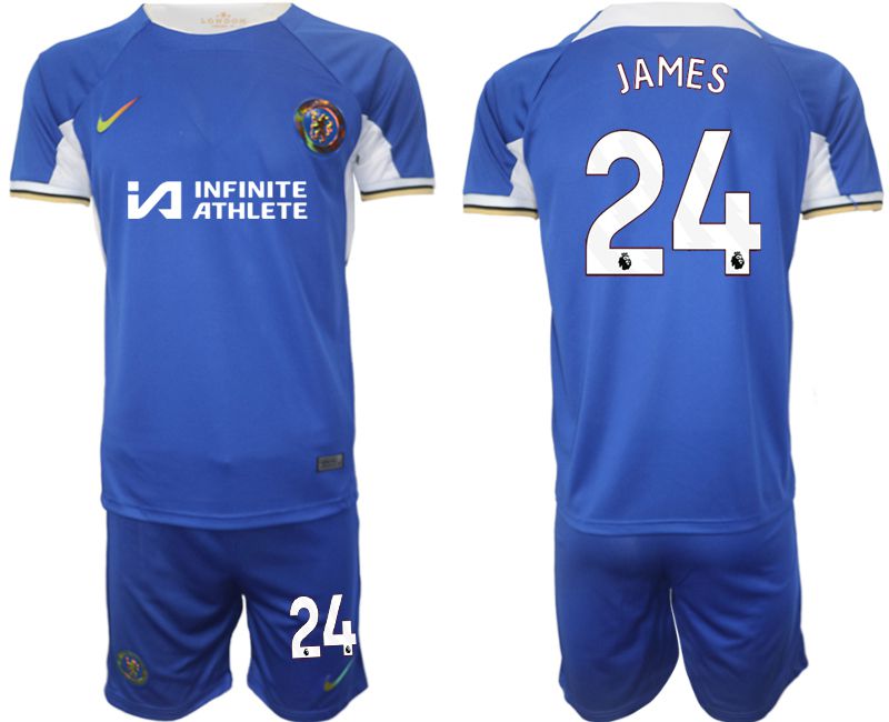 Men 2023-2024 Club Chelsea FC home blue #24 Soccer Jersey->chelsea jersey->Soccer Club Jersey